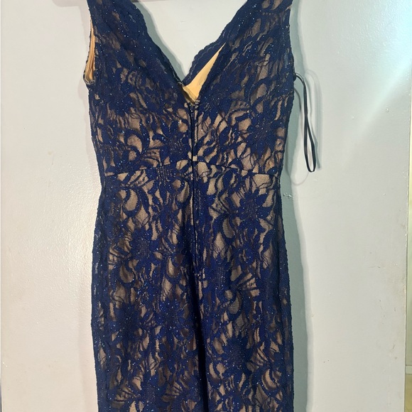 Elegant Navy Lace Slip Dress - Picture 3 of 3